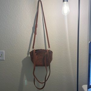 Faux leather Camel Crossbody
